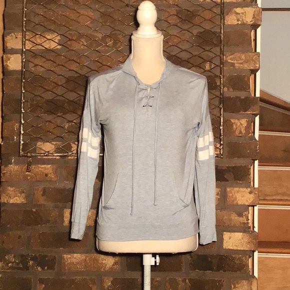 Pink Republic Tops - Pink Republic thin hoodie marked powder blue XS